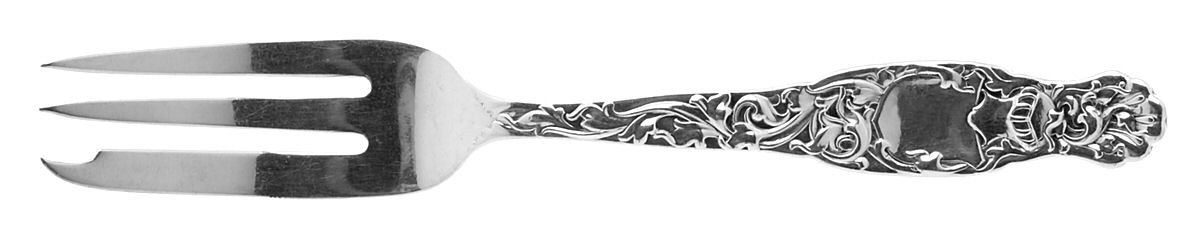 Heraldic (Sterling, 1880) Individual Pie Fork by Whiting Manf Co-1