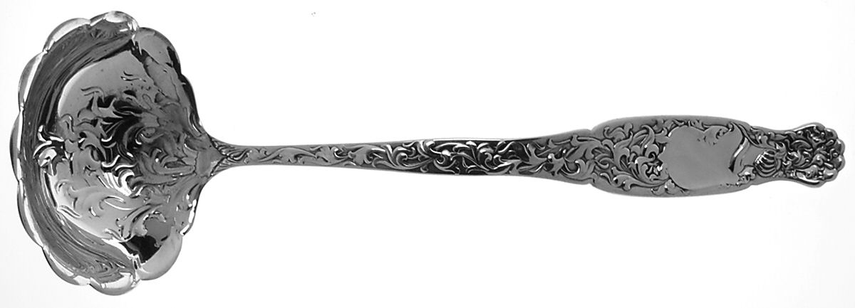Heraldic (Sterling, 1880) Solid Soup Ladle by Whiting Manf Co-1