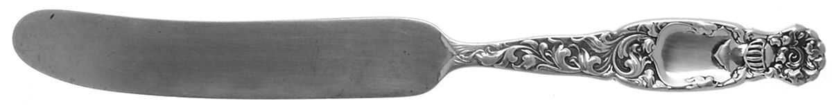 Heraldic (Sterling, 1880) Solid Dessert/Tea Knife by Whiting Manf Co-1
