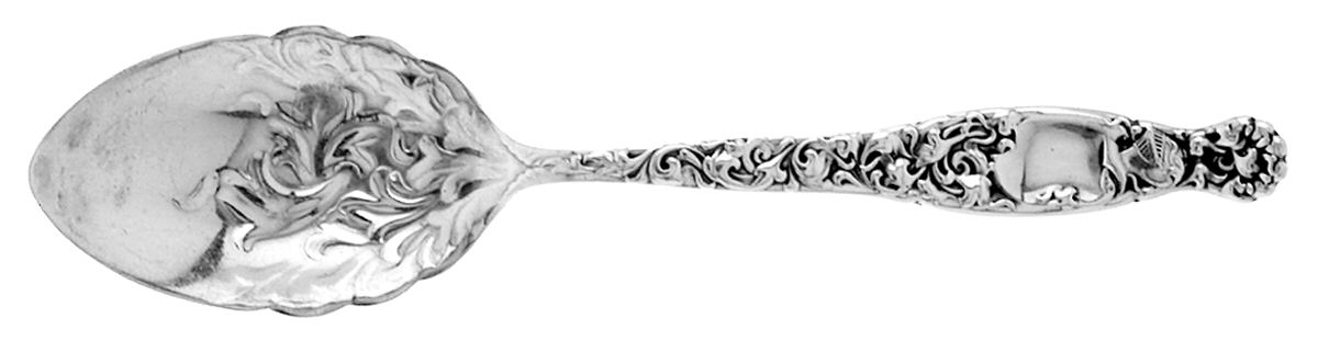 Heraldic (Sterling, 1880) Ice Cream Spoon Individual by Whiting Manf Co-1