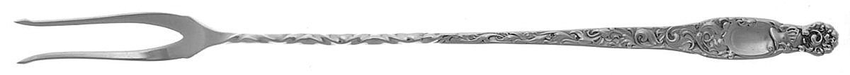 Heraldic (Sterling, 1880) Long Handle Olive Fork by Whiting Manf Co-1