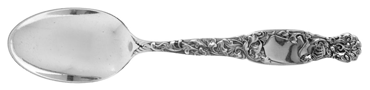 Heraldic (Sterling, 1880) Dessert/Oval Soup Spoon by Whiting Manf Co-1