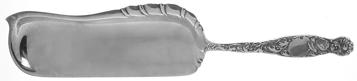 Heraldic (Sterling, 1880) Large Flat Handle Crumb Knife/Crumber by Whiting Manf Co-1