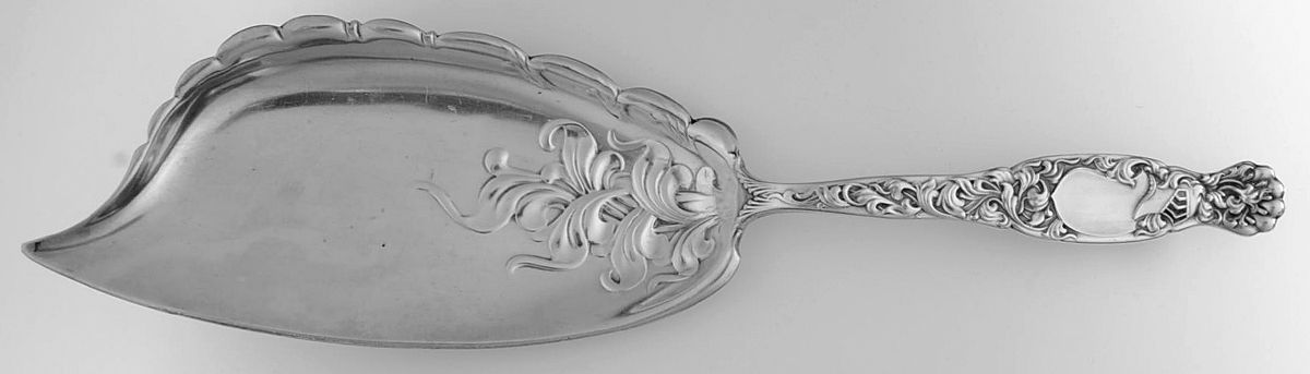 Heraldic (Sterling, 1880) Large Solid Ice Cream Server by Whiting Manf Co-1
