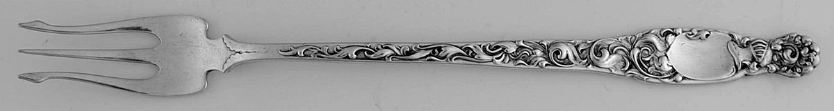 Heraldic (Sterling, 1880) Oyster Fork by Whiting Manf Co-1