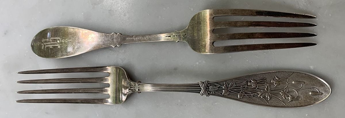 Honeysuckle (Sterling, 1870) Monogram Fork by Whiting Manf Co-1