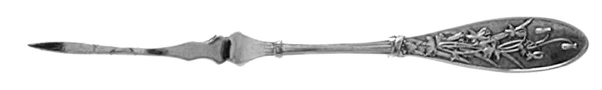 Honeysuckle (Silverplate, 1885) Solid Nut Pick by Whiting Manf Co-1
