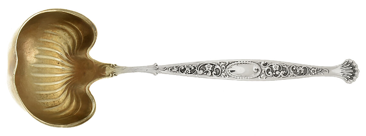 Hyperion (Sterling, 1888) Large Cream Ladle, Solid Piece by Whiting Manf Co-1
