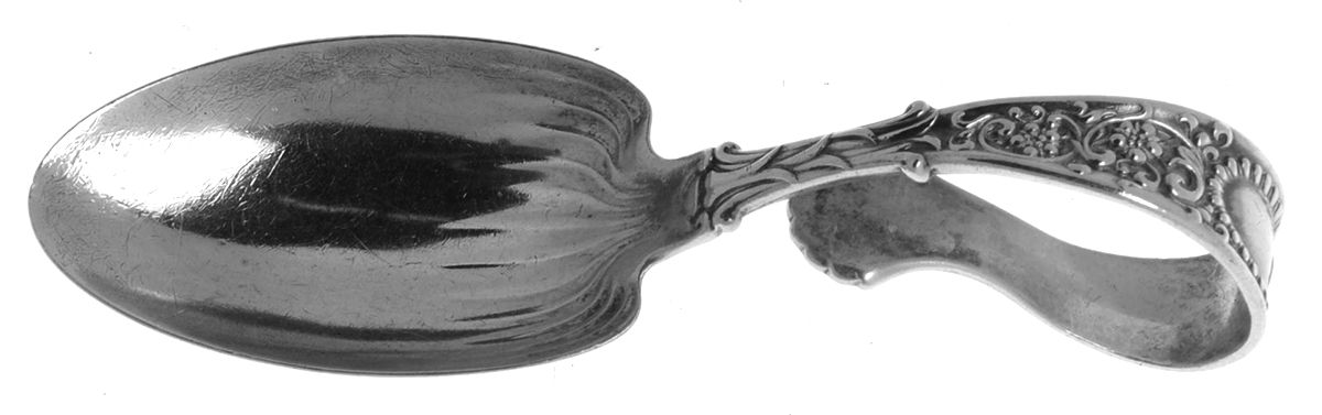Hyperion (Sterling, 1888) Curved Handle Baby Spoon by Whiting Manf Co-1