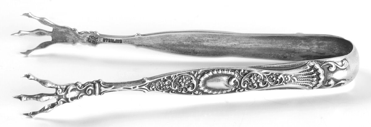 Hyperion (Sterling, 1888) Small Sugar Tongs by Whiting Manf Co-1