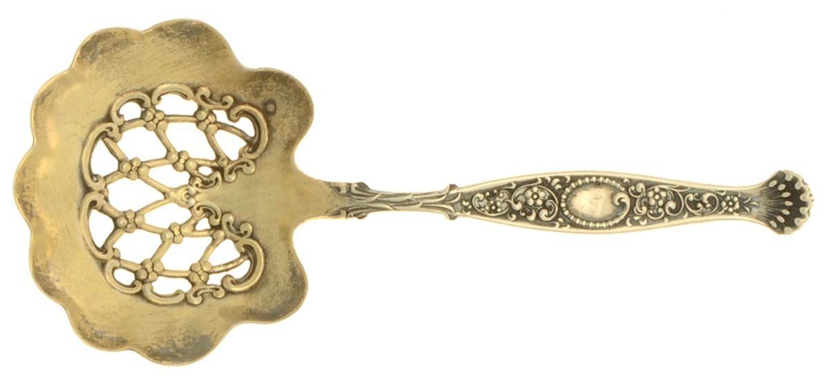 Hyperion (Sterling, 1888) Solid Bon Bon Spoon with Pierced Bowl by Whiting Manf Co-1
