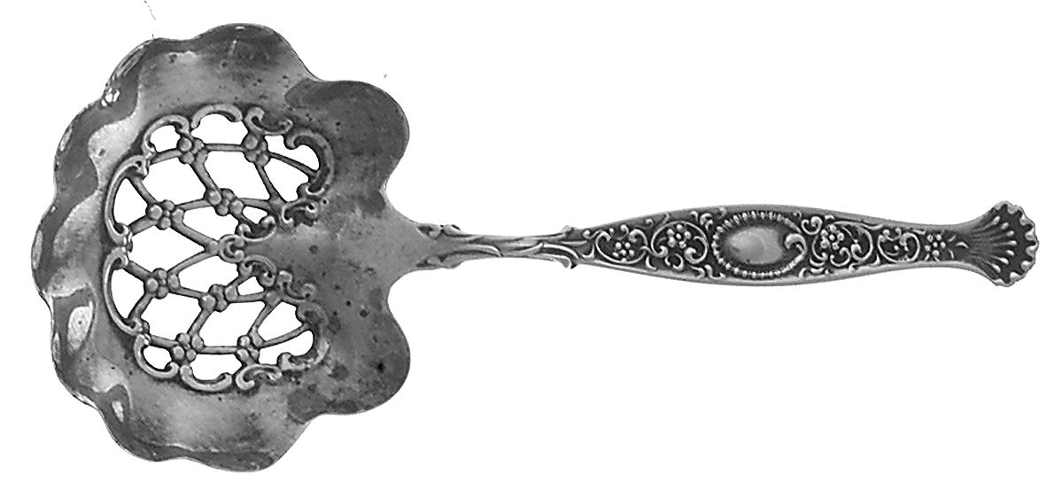 Hyperion (Sterling, 1888) Solid Bon Bon Spoon with Pierced Bowl by Whiting Manf Co-1