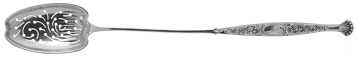 Hyperion (Sterling, 1888) Pierced Bowl Long Handle Olive Spoon by Whiting Manf Co-1