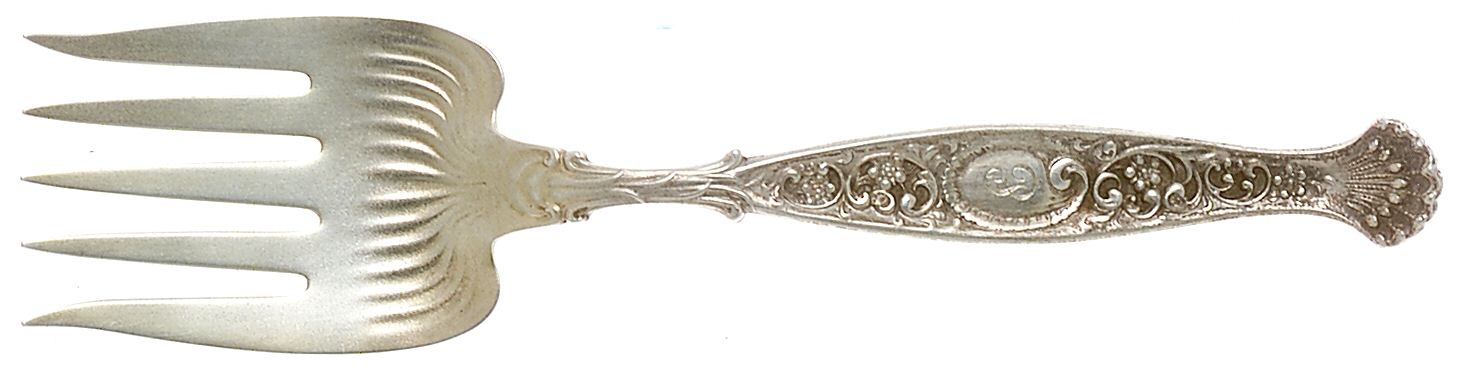 Hyperion (Sterling, 1888) Large Solid Tined Sardine Serving Fork by Whiting Manf Co-1