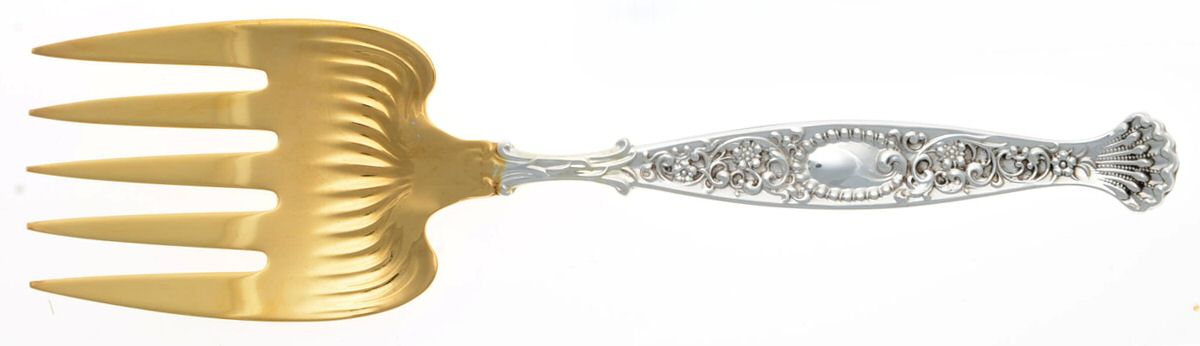 Hyperion (Sterling, 1888) Small Solid Tined Sardine Serving Fork by Whiting Manf Co-1