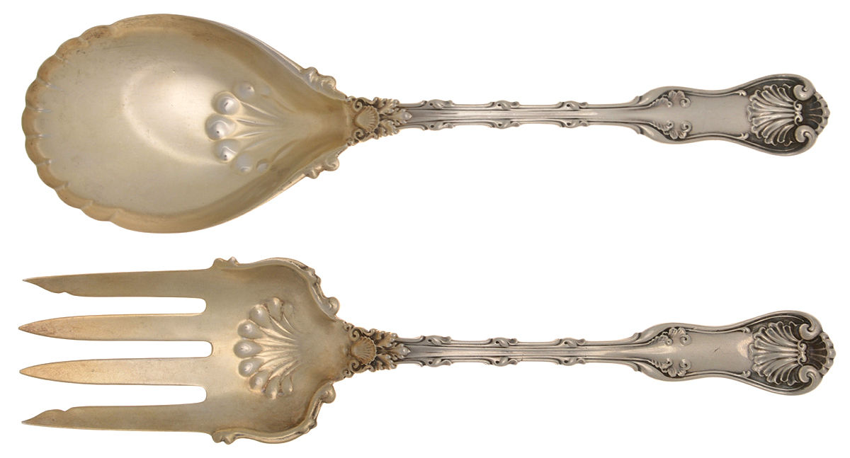 Imperial Queen (Sterling, 1893) (2 Pc) Solid Salad Set by Whiting Manf Co-1