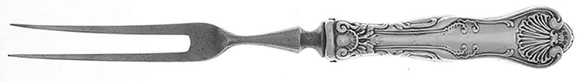 Imperial Queen (Sterling, 1893) Small Steak Carving Fork with Stainless Prongs by Whiting Manf Co-1