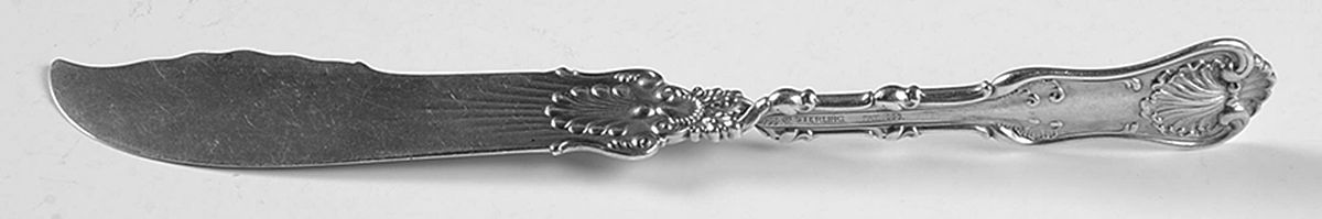 Imperial Queen (Sterling, 1893) Flat Twisted Handle Master Butter Knife by Whiting Manf Co-1