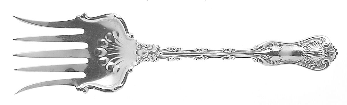 Imperial Queen (Sterling, 1893) Small Solid Tined Sardine Serving Fork by Whiting Manf Co-1