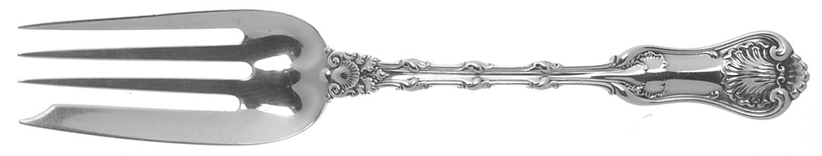 Imperial Queen (Sterling, 1893) Small Solid Cold Meat Serving Fork by Whiting Manf Co-1