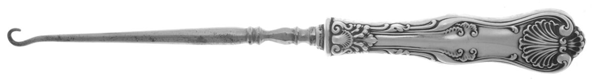 Imperial Queen (Sterling, 1893) Button Hook Hollow Handle Large by Whiting Manf Co-1