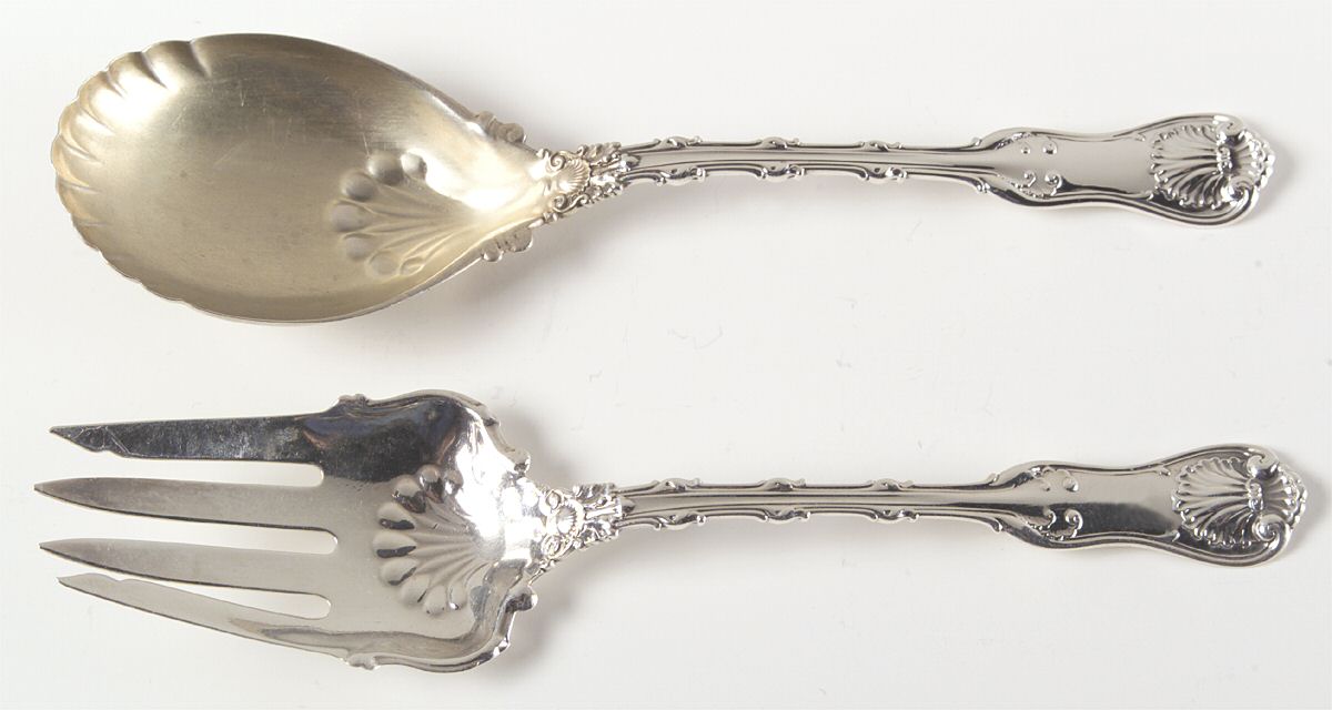 Imperial Queen (Sterling, 1893) (2 Pc) Solid Salad Set by Whiting Manf Co-1