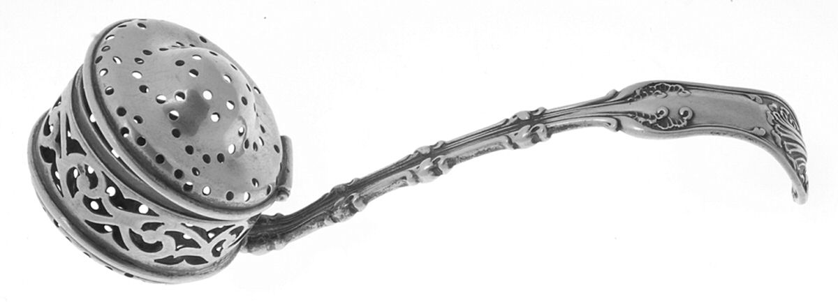 Imperial Queen (Sterling, 1893) Tea Strainer with Handle-Hinged Bowl by Whiting Manf Co-1