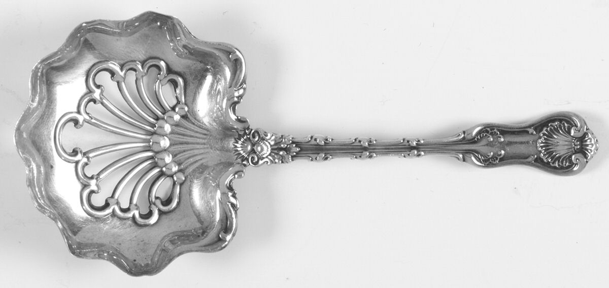 Imperial Queen (Sterling, 1893) Solid Bon Bon Spoon with Pierced Bowl by Whiting Manf Co-1