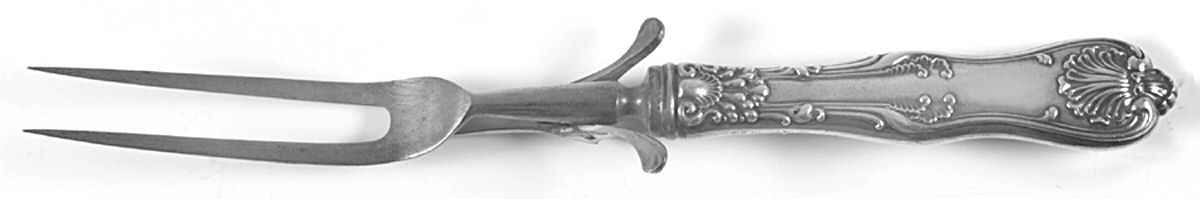 Imperial Queen (Sterling, 1893) Large Stainless-Prong Roast Carving Fork by Whiting Manf Co-1