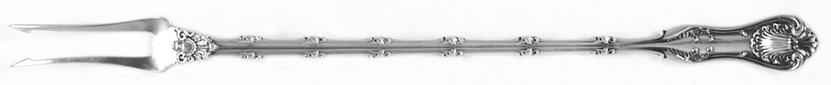 Imperial Queen (Sterling, 1893) Long Handle Olive Fork by Whiting Manf Co-1