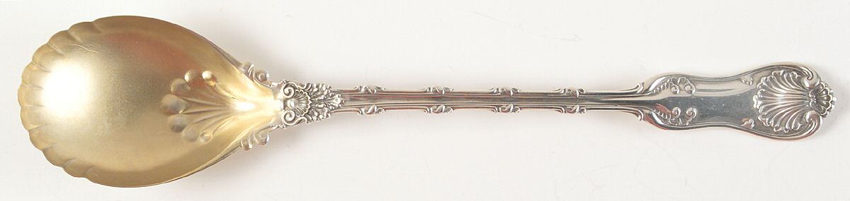 Imperial Queen (Sterling, 1893) Oversize Solid Salad Serving Spoon by Whiting Manf Co-1