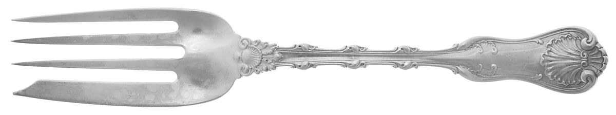 Imperial Queen (Sterling, 1893) Medium Solid Cold Meat Serving Fork by Whiting Manf Co-1