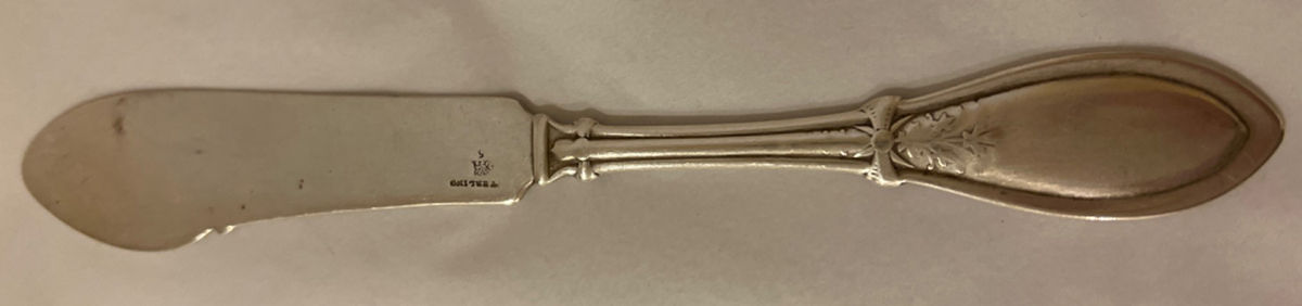 Italian (Sterling, 1880) Flat Handle Master Butter Knife by Whiting Manf Co-1