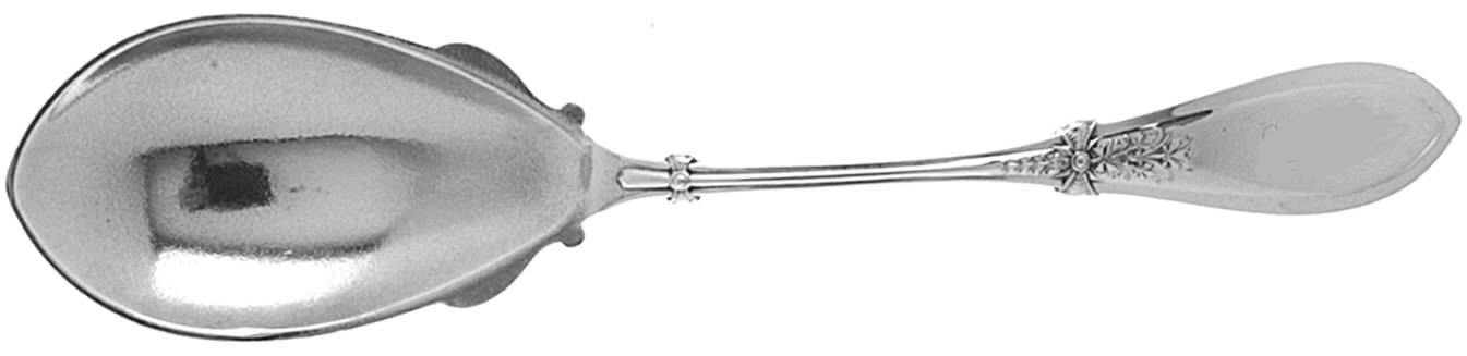 Italian (Sterling, 1880) Large Solid Berry/Casserole Spoon by Whiting Manf Co-1