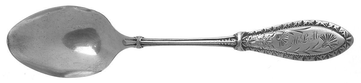 Italian-K (Sterling, 1880) Monogram Teaspoon by Whiting Manf Co-1