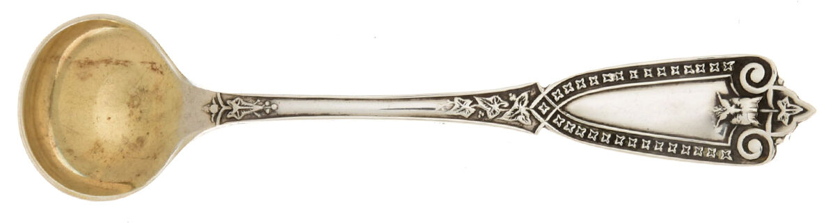Ivy (Sterling, 1865) Master Salt Spoon by Whiting Manf Co-1