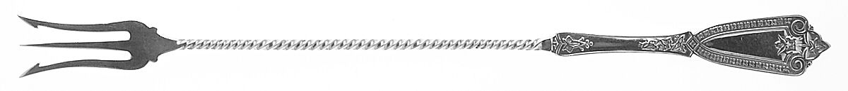 Ivy (Sterling, 1865) Long Handle Olive Fork by Whiting Manf Co-1