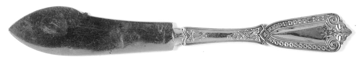 Ivy (Sterling, 1865) Flat Handle Master Butter Knife by Whiting Manf Co-1