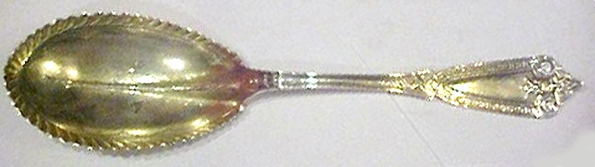 Ivy (Sterling, 1865) Large Solid Berry/Casserole Spoon by Whiting Manf Co-1