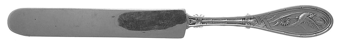 Japanese (Sterling, 1874) Solid Dessert/Tea Knife by Whiting Manf Co-1