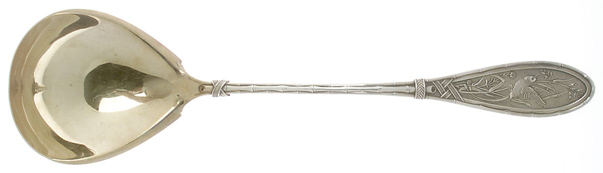Japanese (Sterling, 1874) Large Solid Soup Ladle by Whiting Manf Co-1