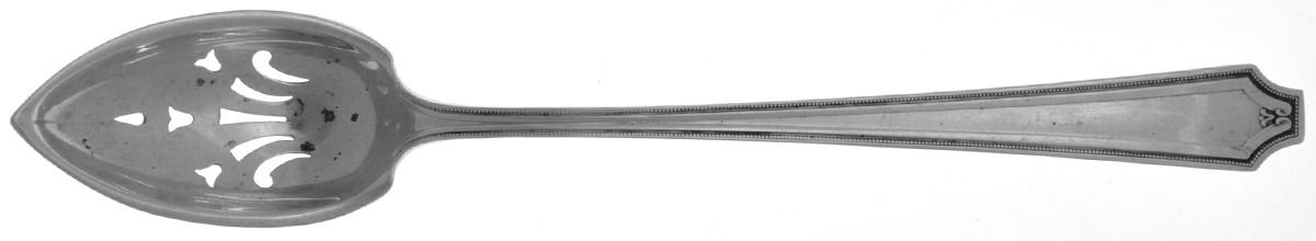 King Albert (Sterling, 1919) Pierced Bowl Short Handle Olive Spoon by Whiting Manf Co-1