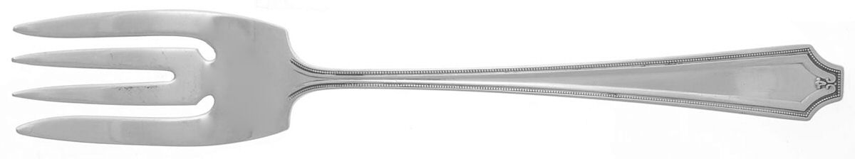 King Albert (Sterling, 1919) Small Solid Cold Meat Serving Fork by Whiting Manf Co-1