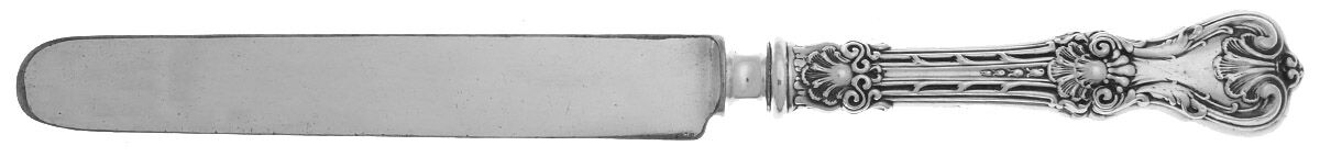 King Edward (Sterling, 1901) Blunt Hollow Table Knife with Bolster by Whiting Manf Co-1