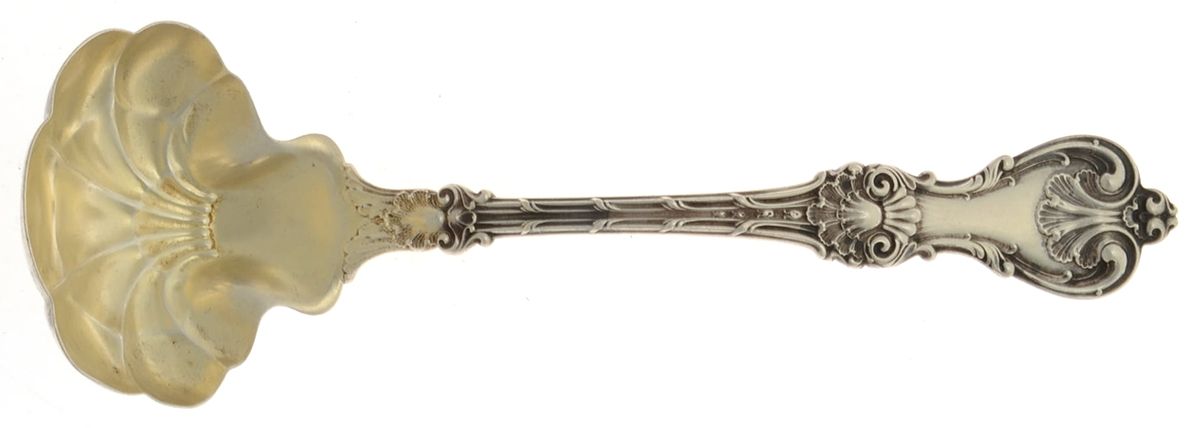 King Edward (Sterling, 1901) Solid Gravy Ladle by Whiting Manf Co-1