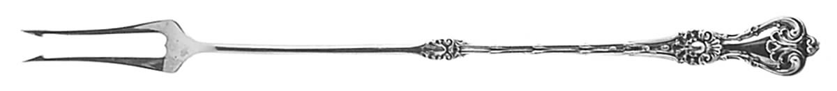 King Edward (Sterling, 1901) Long Handle Olive Fork by Whiting Manf Co-1