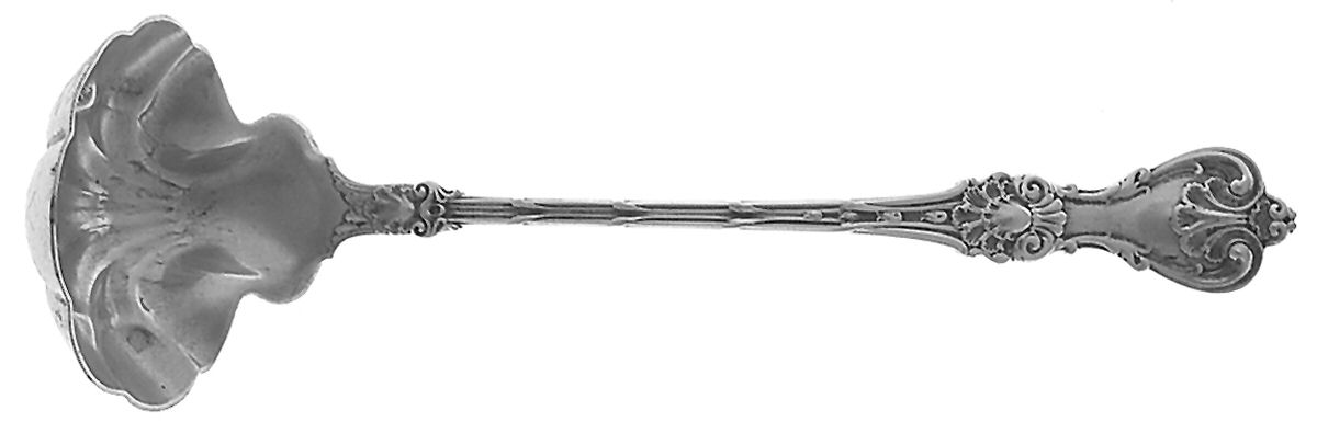 King Edward (Sterling, 1901) Solid Piece Cream Ladle by Whiting Manf Co-1
