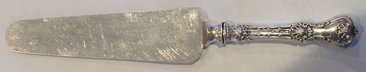 King Edward (Sterling, 1901) Pie Server with Silverplate Blade by Whiting Manf Co-1