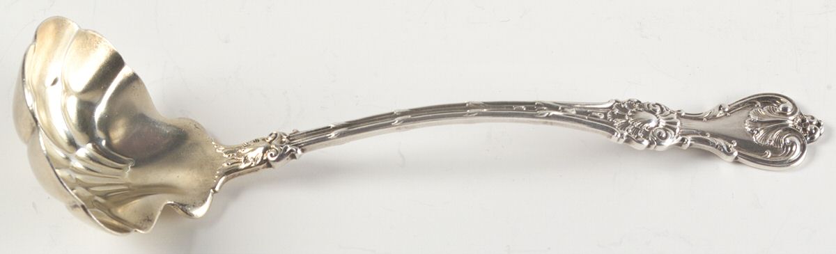 King Edward (Sterling, 1901) Solid Piece Cream Ladle by Whiting Manf Co-1
