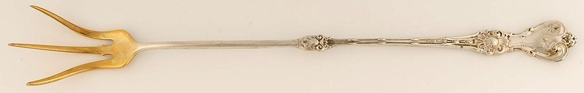 King Edward (Sterling, 1901) Large Lettuce Serving Fork by Whiting Manf Co-1